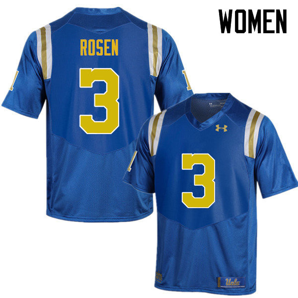 Women #3 Josh Rosen UCLA Bruins Under Armour College Football Jerseys Sale-Blue